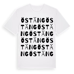 Östäng ordlek t-shirt – ekologisk bomull t-shirt från Pinshirt