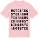 Pink Cotton t-shirt med Österäng ordlek t-shirt
