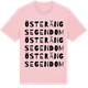 Pink Cotton t-shirt med Österängs Egendom ordlek t-shirt