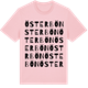 Pink Cotton t-shirt med Österbön ordlek t-shirt