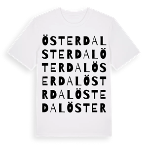 Österdal ordlek t-shirt – ekologisk bomull t-shirt från Pinshirt