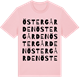 Pink Cotton t-shirt med Östergården ordlek t-shirt