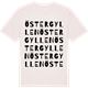 Vintage White t-shirt med Östergyllen ordlek t-shirt