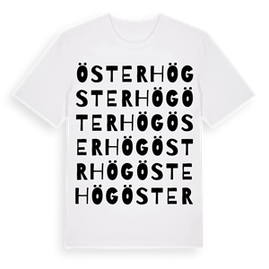 Österhög ordlek t-shirt – ekologisk bomull t-shirt från Pinshirt