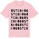Pink Cotton t-shirt med Österhög ordlek t-shirt