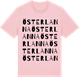 Pink Cotton t-shirt med Österlanna ordlek t-shirt