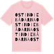 Pink Cotton t-shirt med Ostindiebådarna ordlek t-shirt