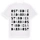White t-shirt med Ostindiebådarna ordlek t-shirt