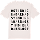 Vintage White t-shirt med Ostindiebådarna ordlek t-shirt