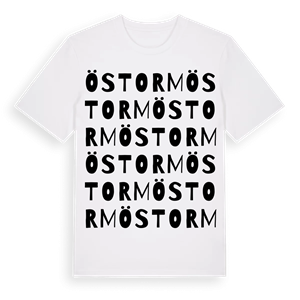 Östorm ordlek t-shirt – ekologisk bomull t-shirt från Pinshirt
