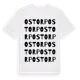 White t-shirt med Ostorp ordlek t-shirt