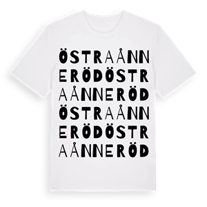 Östra Ånneröd ordlek t-shirt – ekologisk bomull t-shirt från Pinshirt