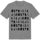 Mid Heather Gray t-shirt med Östra Båljan ordlek t-shirt