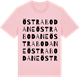 Pink Cotton t-shirt med Östra Bodane ordlek t-shirt