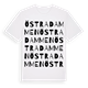 White t-shirt med Östra dammen ordlek t-shirt