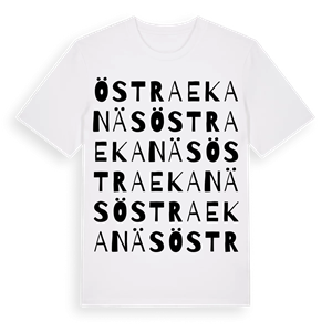 Östra Ekanäs ordlek t-shirt – ekologisk bomull t-shirt från Pinshirt