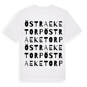 Östra Eketorp ordlek t-shirt – ekologisk bomull t-shirt från Pinshirt