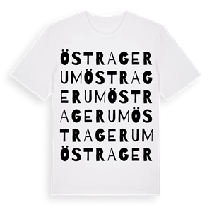 Östra Gerum ordlek t-shirt – ekologisk bomull t-shirt från Pinshirt