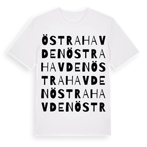 Östra Havden ordlek t-shirt – ekologisk bomull t-shirt från Pinshirt