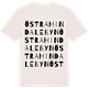 Vintage White t-shirt med Östra Hindalebyn ordlek t-shirt
