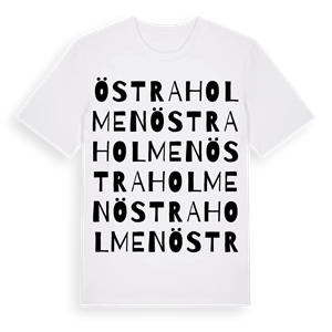 Östra Holmen ordlek t-shirt – ekologisk bomull t-shirt från Pinshirt