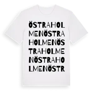 Östra Holmen ordlek t-shirt – ekologisk bomull t-shirt från Pinshirt