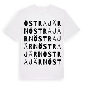 Östra Järn ordlek t-shirt – ekologisk bomull t-shirt från Pinshirt