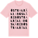 Pink Cotton t-shirt med Östra Kräklingskären ordlek t-shirt