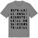 Mid Heather Gray t-shirt med Östra Kräklingskären ordlek t-shirt