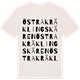 Vintage White t-shirt med Östra Kräklingskären ordlek t-shirt