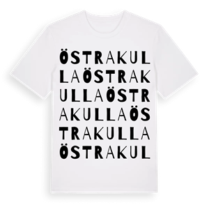 Östra Kulla ordlek t-shirt – ekologisk bomull t-shirt från Pinshirt