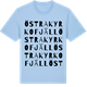 Blue Soul t-shirt med Östra Kyrkofjäll ordlek t-shirt