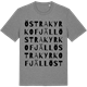 Mid Heather Gray t-shirt med Östra Kyrkofjäll ordlek t-shirt