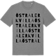 Mid Heather Gray t-shirt med Östra Lerkvilla ordlek t-shirt