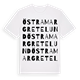 White t-shirt med Östra Margretelund ordlek t-shirt