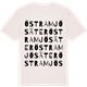 Vintage White t-shirt med Östra Mjösäter ordlek t-shirt