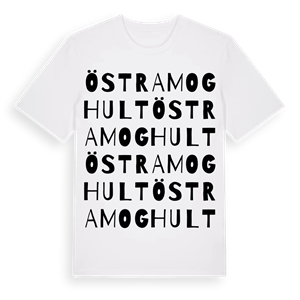 Östra Moghult ordlek t-shirt – ekologisk bomull t-shirt från Pinshirt