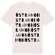 Vintage White t-shirt med Östra Mon ordlek t-shirt