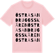 Pink Cotton t-shirt med Östra Sandruggsskären ordlek t-shirt