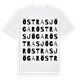 White t-shirt med Östra Sjögar ordlek t-shirt