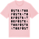 Pink Cotton t-shirt med Östra Torp ordlek t-shirt