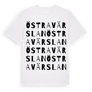 Östra Värslan ordlek t-shirt – ekologisk bomull t-shirt från Pinshirt