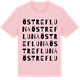 Pink Cotton t-shirt med Östrefluna ordlek t-shirt
