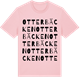 Pink Cotton t-shirt med Otterbäcken ordlek t-shirt