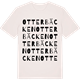 Vintage White t-shirt med Otterbäcken ordlek t-shirt