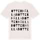 Vintage White t-shirt med Otterhällan ordlek t-shirt