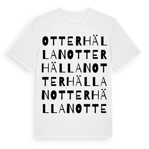 Otterhällan ordlek t-shirt – ekologisk bomull t-shirt från Pinshirt