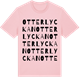 Pink Cotton t-shirt med Otterlyckan ordlek t-shirt