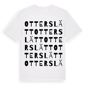Otterslätt ordlek t-shirt – ekologisk bomull t-shirt från Pinshirt