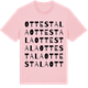 Pink Cotton t-shirt med Ottestala ordlek t-shirt